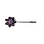Otto Schumacher Crystal Flower Stock Pin Purple/Silver